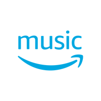 the amazon music logo on a black background
